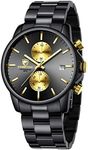 GOLDEN HOUR Men's Watches with Blac