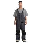 HIEEKDER Men's Ski Bib Insulated Waterproof Snow Pants Bibs Breathable Overalls Outdoor Winterproof Snowboarding Grey