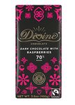 Divine 70% Dark Chocolate with Raspberries Bar, 3.5 Ounce (Pack of 10) by Divine [Foods]