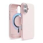 elago Magnetic Silicone Case Compatible with iPhone 16 Case 6.1 Inch Compatible with All MagSafe Accessories - Built-in Magnets, Soft Grip Silicone, Shockproof [Lovely Pink]