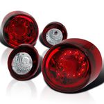 Spec-D Tuning LED Tail Lights Brake Lamps Red Clear Lens Compatible with 2005-2010 Chevy Cobalt Coupe 2 Door, Left + Right Pair Assembly