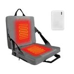MYDAYS OUTDOOR Foldable Stadium Seats for Bleachers,Heated Seat Cushion,Portable Seat Pad,USB Powered Great for Outdoor Sports,Camping,Concerts (Grey)