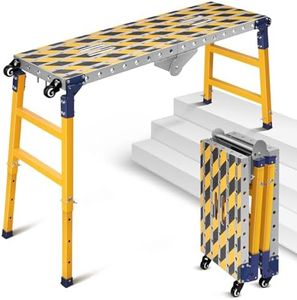Versatile Portable Steel Work Bench with 4 Wheels 63×14 Inch