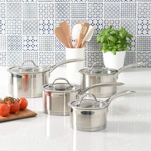 ProCook 4-Piece Stainless Steel Saucepan Set – Durable Cookware