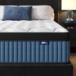 BedStory King Mattress Firm, 12 Inch Hybrid Individually Pocket Spring Mattress with Gel Memory Foam, King Size Mattresses in a Box for Lumbar Support ＆ Pressure Relief, CertiPUR-US Certified