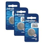 DEVICE OF URBAN INFOTECH Renata CR2430 Batteries - 3V Lithium Coin Cell Swiss Made CR 2430 Battery (CR2430, Pack of 3)