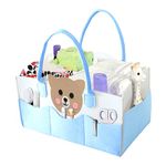 MOM CARE Baby Diaper Storage Organizer Nappies Bag For Mother Stylish Storage Bag For All Newborn Baby Products Nursery Basket -Blue