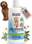 USDA Organic Dog Shampoo, Conditioner & Detangler - Best Shampoo for Goldendoodles, Poodles & Doodles - for Matted Pet Hair - Sensitive Skin Shampoo for Puppies - Made in The USA, 16OZ (Ocean Breeze)