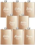 Personalized Bridesmaid Flasks Set 