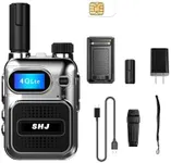 SHJ 4G PoC Radios with 1 Additional Yearly Sim Cards- Ultimate Communication Solution for Businesses and Teams walkie-Talkie Durable and White Silver