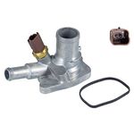 febi bilstein 34957 Thermostat Housing with temperature switch and seal, pack of one