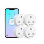 GNCC Smart Plug Mini - 4 Pack WiFi Outlets, Works with Alexa and Google Home, Remote Control & Timer, Device Sharing, Exclusive 2.4GHz, 13A/3120W