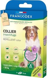 Francodex - Collier Insectifuge 75 cm Formule renforcée pour Chiens de Plus de 20 kg