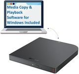 Buffalo MediaStation 6X Portable Blu-ray Drive/External, Plays and Burns Blu-Rays, DVDs, and CDs with USB 3.2 (Gen 1) Connection. Compatible with Laptop, Desktop PC and Mac