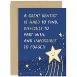 Old English Co. Cute Thank You Card for Dentist - Great Dentist Star Card - Thank You Card for Orthodontist, Dental Surgery, Accident - Special Thank You Card | Blank Inside with Envelope