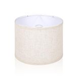 OUTON Drum Lamp Shades for Floor Lamps, 11 x 9 inch, Easy to Assemble, Replacement Linen Lampshades for Table Lamps & Bedside Lamps