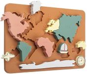 Mr. Pen- Silicone World Map Puzzle, 11.5” x 8.2”, Puzzle for Kids, World Puzzle, Puzzle Kids, Puzzles Kids, Childrens Puzzles, Floor Puzzle, Floor Puzzles for Kids