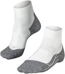 FALKE Women's RU4 Endurance Light Short Running Socks, Quarter Length, Medium Cushion, Breathable Quick Dry, Lyocell, White (White-Mix 2020), 8-9, 1 Pair