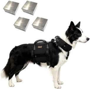 LISPOO Weighted Dog Vest & Collar Set with 4 Removable 0.88 lb Weights, M