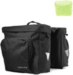 Vincita Double Bike Panniers - 12 L with Rain Cover, Large, Carrying Handle and Reflective Spots - Water Resistance Bicycle Pannier for Bike Rack Carrier