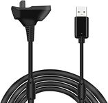 MMOBIEL USB Charger Cable Compatible with Xbox 360/360 Slim Wireless Controller - 1.5m 4800mAh