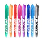 Erasable Gel Pen,8Pcs Colorful Erasable Rollerball Pen,Heat Friction Pens with Eraser 0.5mm Tip,for Adults Kids Students School Office Stationary Supplies