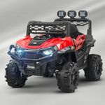 Baybee Broot Battery Operated Jeep for Kids, Ride on Toy Baby Car with Light & Music, Kids Baby Big Battery Car, Electric Jeep Car for Kids to Drive 3 to 8 Years (Painted Broot, Painted Broot Red)