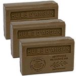 Maison du Savon de Marseille - French Soap made with Organic Shea Butter - 125 gram bars - Argan Oil Fragrance - Set of 3