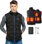 Vofuoti Heated Vest for Men Women, Heated Down Vest with Battery Pack and 3 Heating Levels, Heating Vest Clothes for Outdoor