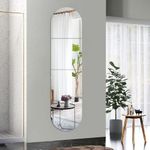 UNBREAKABL MIRO Full Body Length Wall Mirror (48"x12") -12"x12" 4pc Shatterproof Acrylic Mirror Tiles for Home Gym, Bedroom & Hallway | Extra Thick Frameless Plexiglass Mirror for Workout & Makeup