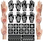 Apcute mehadi ka sticker full hand Set of 22 pieces, mehandi stencils stickers tattoo for Women, Girls and Kids, Easy to Use in 4 Steps, 22p-S-479