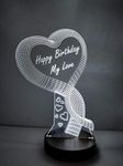 DESIGN ELLE Acrylic Multi Colour 3D Illusion LED Night Lamp Best Birthday Gift for girlfriend husband wife boyfriend her him