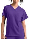 Jockey 2200 Classic Unisex One Pocket Stretch Top Eggplant 4XL