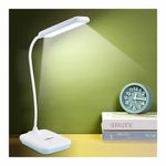 Pick Ur Needs Rechargeable Desk LED Study Table Lamp with Warm Light Color Touch Dimmable Brightness (Blue)