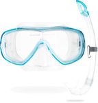Cressi Onda Combo Set - Onda Mask + Snorkel Mexico for Diving and Snorkeling, One Size, Unisex Adult, Transparent/Aquamarine