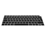 kwmobile Keyboard Cover Compatible with Apple MacBook Air 13" 2018 2019 2020 A1932 - AZERTY (France, Belgium) Layout Keyboard Cover Silicone Skin - Black