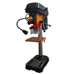 VOLTZ VZ-DP13 1.6-Amp 8-Inch 5-Speed Cast Iron Bench drill machine Benchtop Drill Press for wood working with Led Light,Black/Orange(350w)