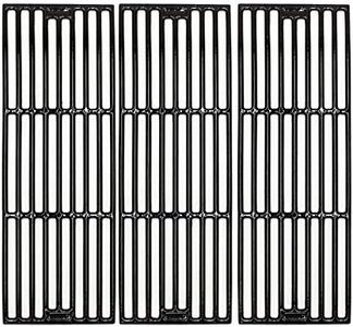 Hongso PCE051 Porcelain Coated Cast Iron Grill Cooking Grates Replacement for Chargriller Gas Grill Models 2121, 2123, 2222, 2828, 3001, 3030, 3725, 4000, 5050, 5252, 5650,9020. Sold as a Set of 3