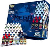 The Army Painter- Wargames Delivered Mega Selection Model and Miniature Paint Set- Model Paints for Plastic Models- Miniature Painting Kit with 55 Model Paints, Mixing Bottles, Mixing Balls and Brushes