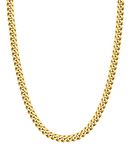 Evegfts Gold Chain Men, 5MM Diamond Cut Mens Chain Necklace Miami Cuban Chains for Men Women Jewelry Gift for Women Men Boy Girls Super Sturdy Shiny Mens Necklaces 20 Inch