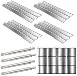 Zemibi SN6021 SA1081 Grill Replacement Parts for Broil King Baron 320, 340, 420, 440, 490, 540, 590, 9211-64, 9211-67, 9215-54, 9215-57, 9221-54, 9221-64, Grill Heat Plate, Burner Tube, Grill Grate