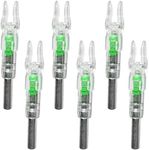 Lighted Nocks for Arrows with .244 Inside Diameter Led Nocks with Switch Button for Archery Hunting (Green)