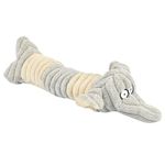 Cature Dog Toy - Interactive Cat Toy - Dog Shape Squeaky Toy Soft Products for Stress Release Dog Cat Teeth Plush Thumb Pillow Pet Supplies(Grey)