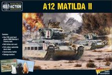 Warlord Bolt Action Matilda II Infantry British Army Tank 1:56 Tabletop Miniatures - Plastic Paintable Miniature WWII Soldiers Set, Unpainted Table Top 28mm Military Minifigures for Adults, Figurines