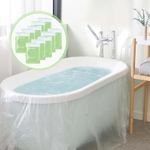 AGPTEK 10 Pack Disposable Bathtub Cover Liner, Large Size (102 x47 Inch) Bathtub Lining Plastic Bag with Individual Package for Travel/Salon/Spa/Household/Hotel Bath Tubs