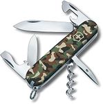 Victorinox Spartan Swiss Army Knife, 12 Functions, Swiss Made Pocket Knife with Corkscrew, Can Opener and Screwdriver - Camouflage