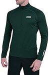 TCA Men's Winter Run Half-Zip Long Sleeve Running ReflectiveTraining Workout Outdoor Athletic Top - Woodland, S