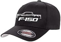 2021 2022 2023 Ford F150 Pickup Truck Flexfit 6277 Athletic Baseball Fitted Hat Cap, Black, 7 1/8-7 5/8