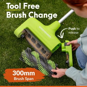 GreenSweep Artificial Grass Brush – Lawn Sweeper for Synthetic Turf