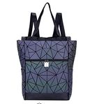 Aeoss Women's Reflective Holographic Color Changing Geometric Lattice Travel Backpack with Laptop Compartment, Black